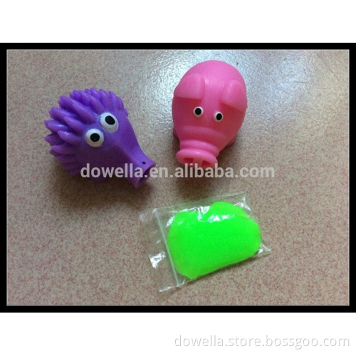 DIY pig & hedgehog slime toy
